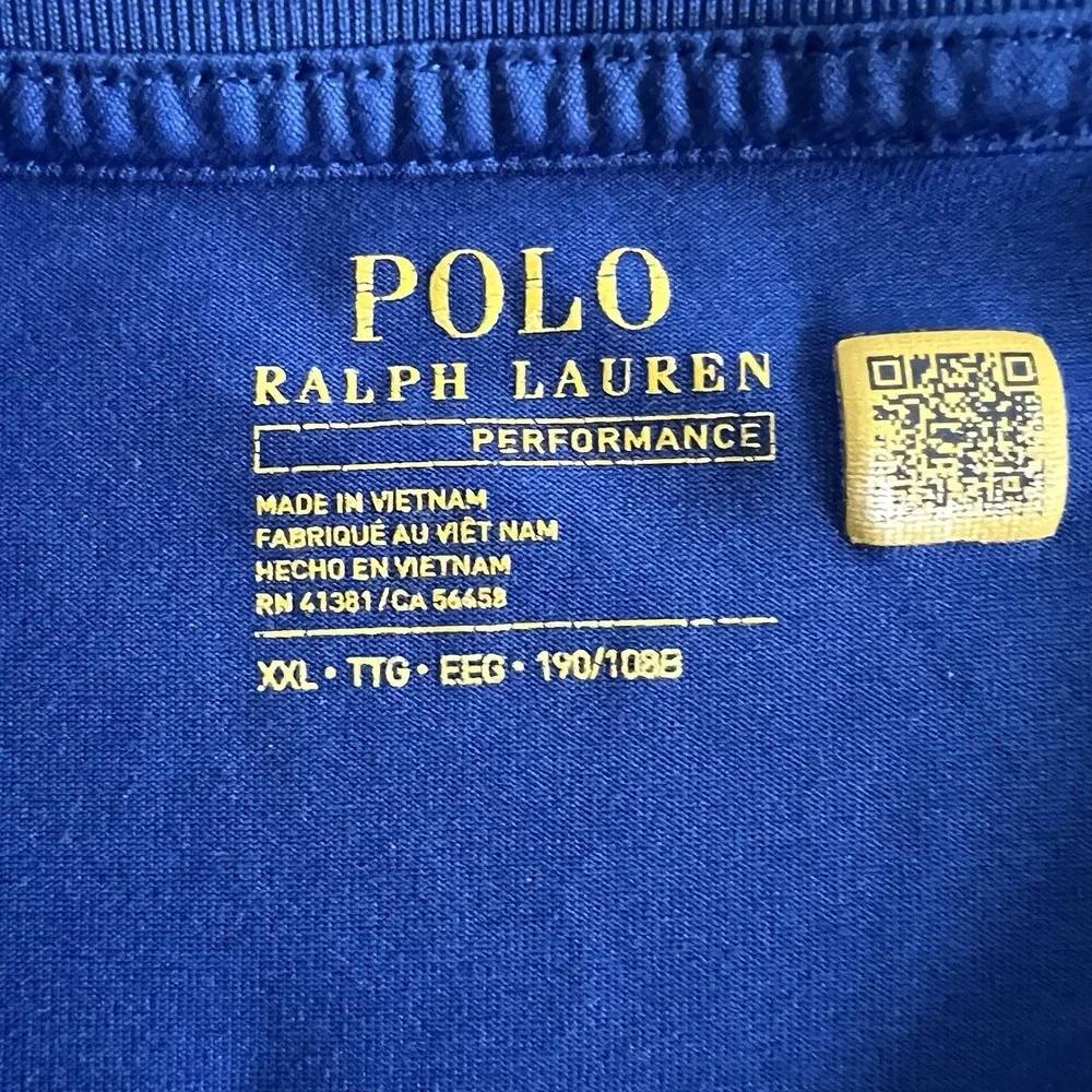 Polo Ralph Lauren Blue W/ Red Horse Men's 2XL T-Shirt Soft Stretch Lightweight